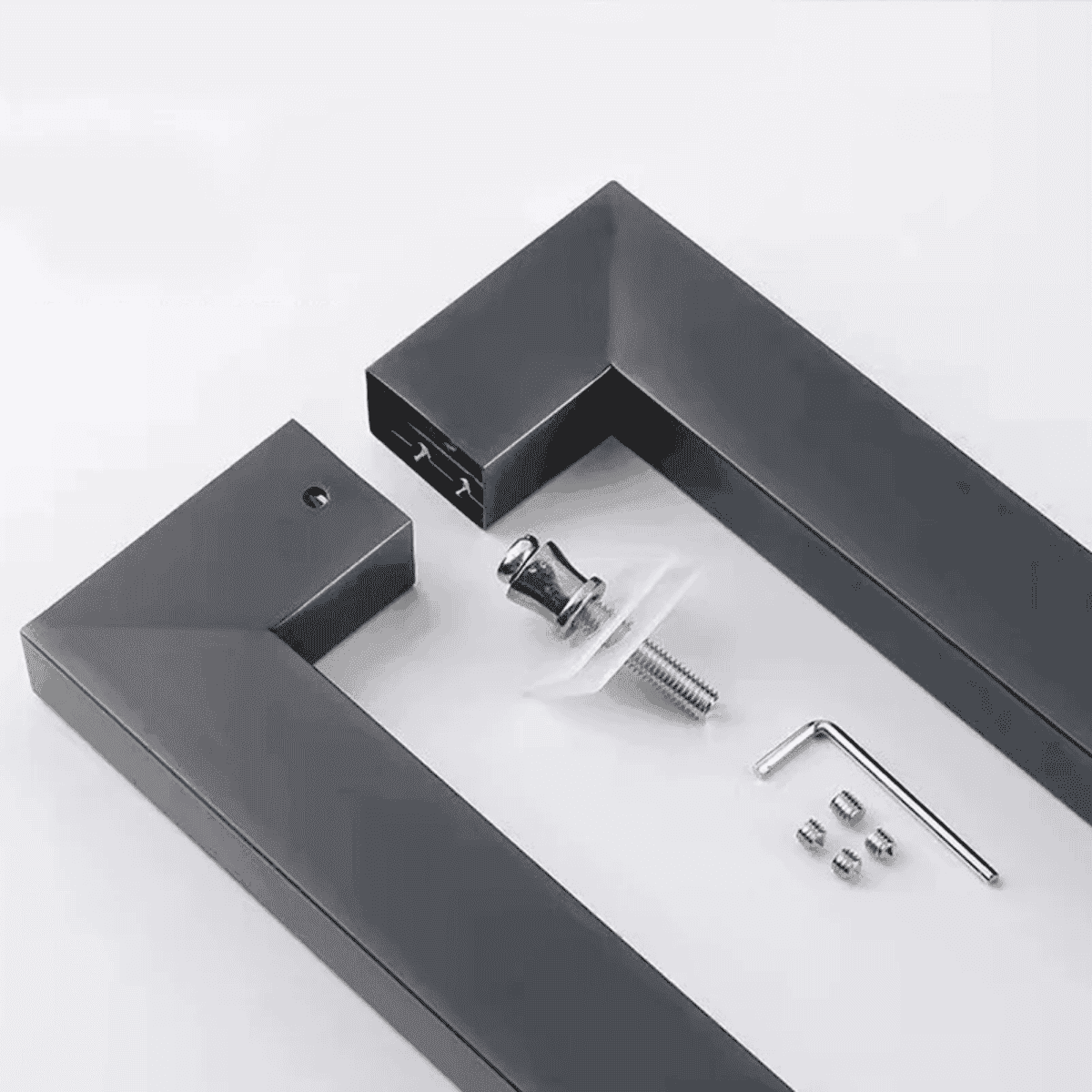 Manijón Doble Acero Inox Cuadrado Para Vidrio O Madera 50cm