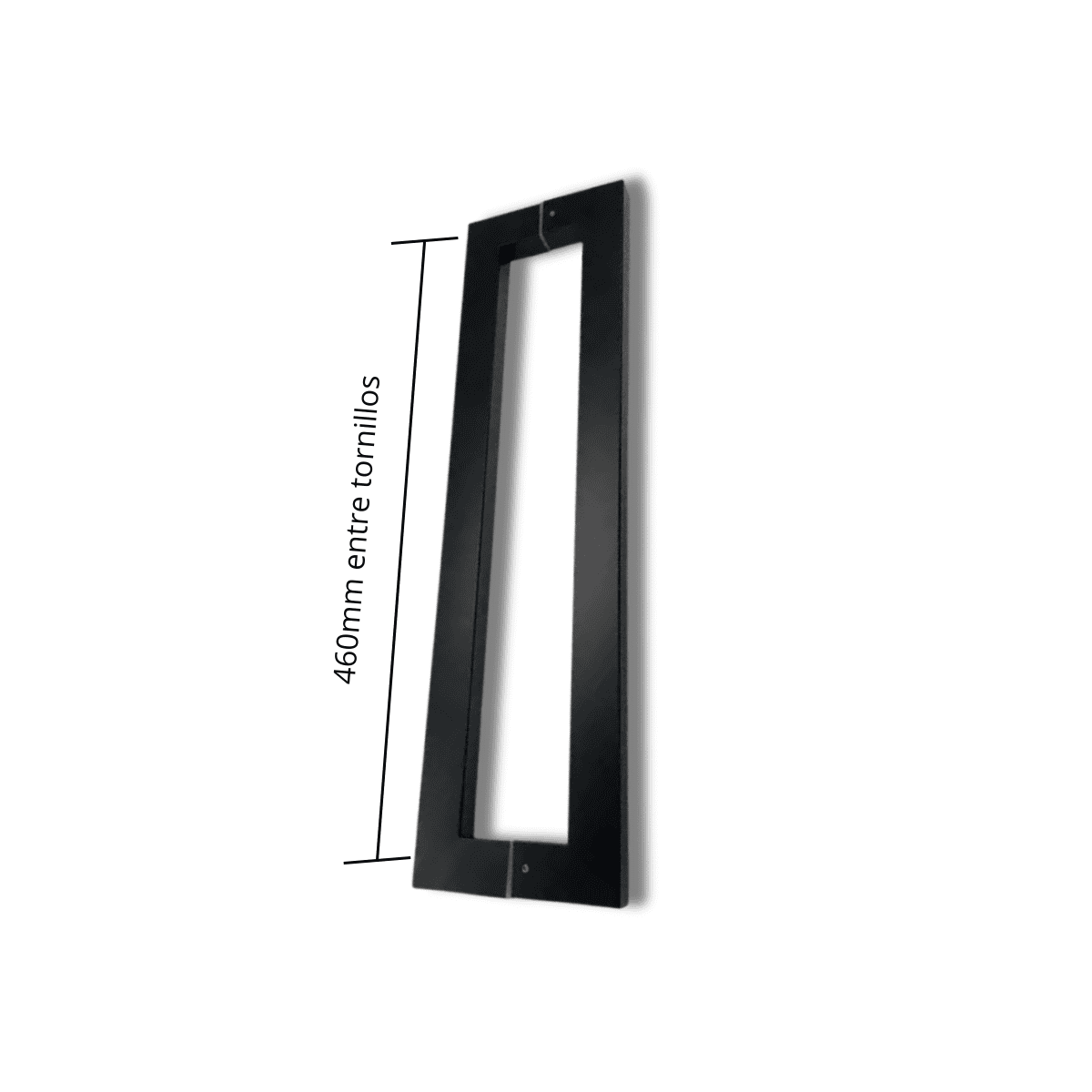 Manijón Doble Acero Inox Cuadrado Para Vidrio O Madera 50cm