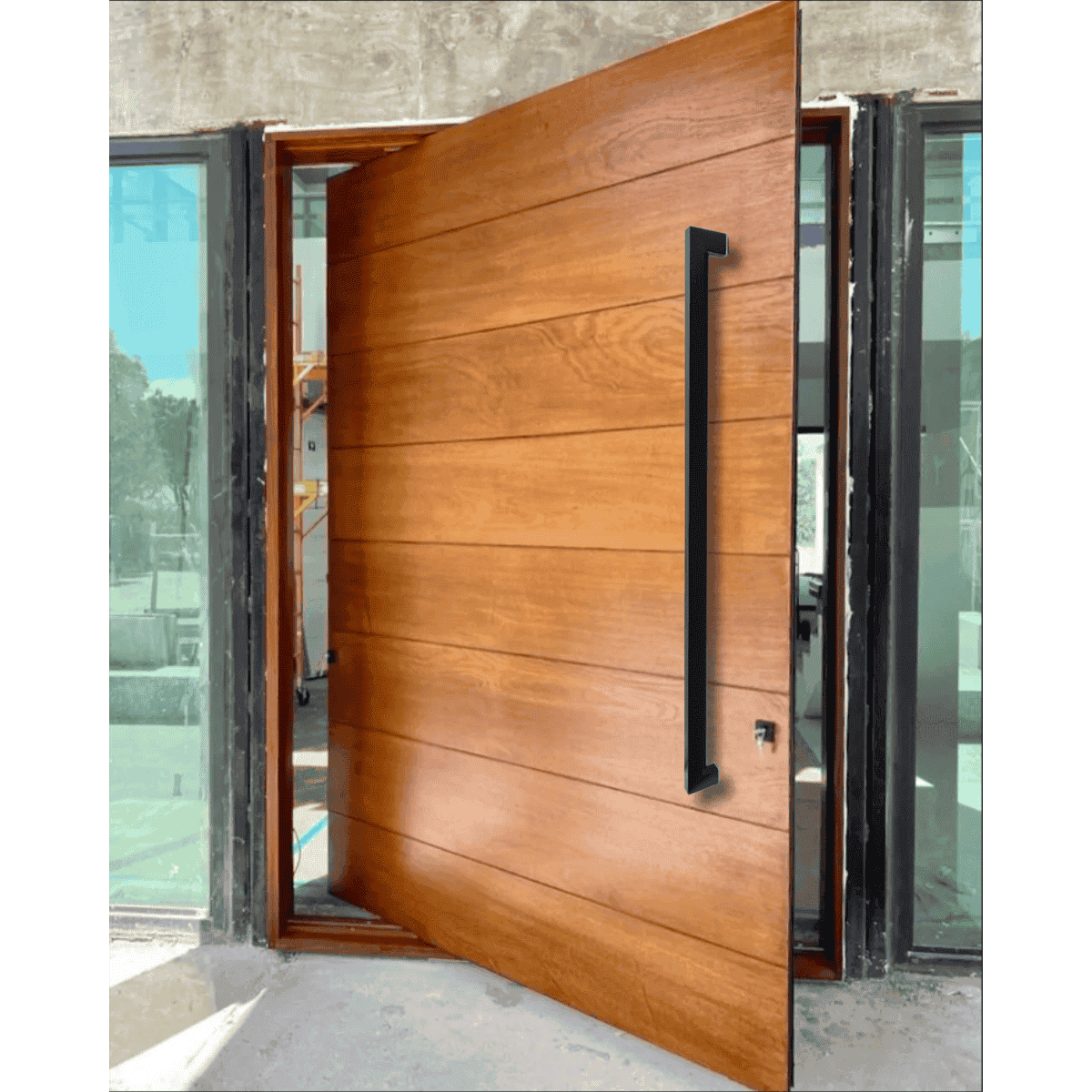 Manijón Doble Cuadrado Para Blindex O Madera 120cm 25x38mm