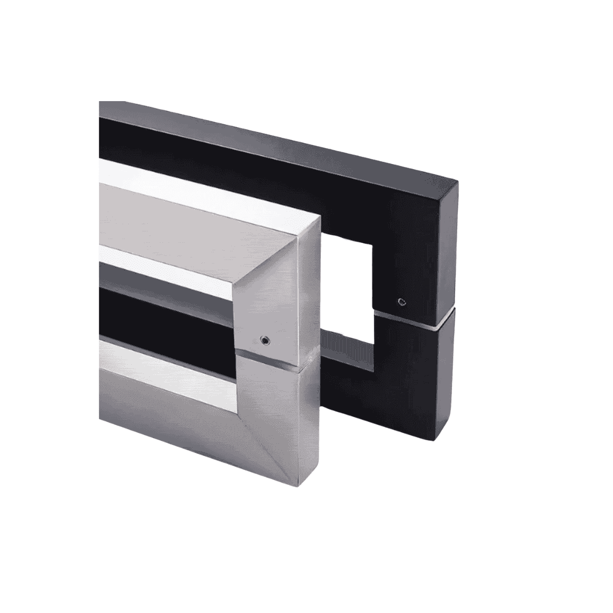 Manijón Doble Acero Inox Cuadrado Para Vidrio O Madera 50cm