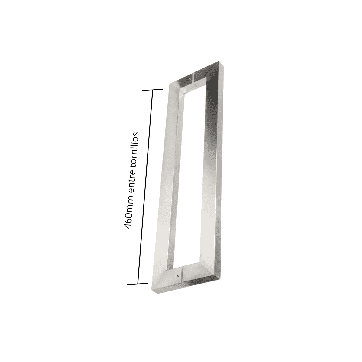 Manijón Doble Acero Inox Cuadrado Para Vidrio O Madera 50cm