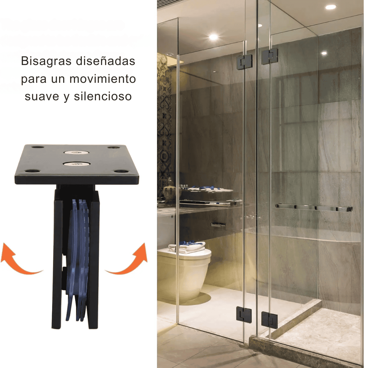 Bisagra 90 Grados Mampara Vidrio Blindex 6-12mm