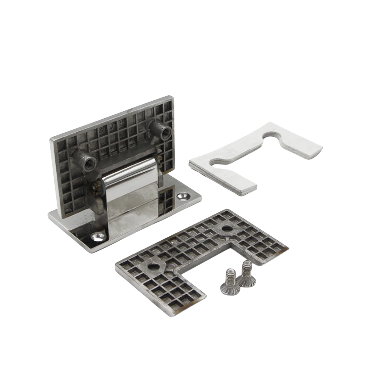 Set de bisagras blindex 90º para mampara vidrio de 6 a 12mm