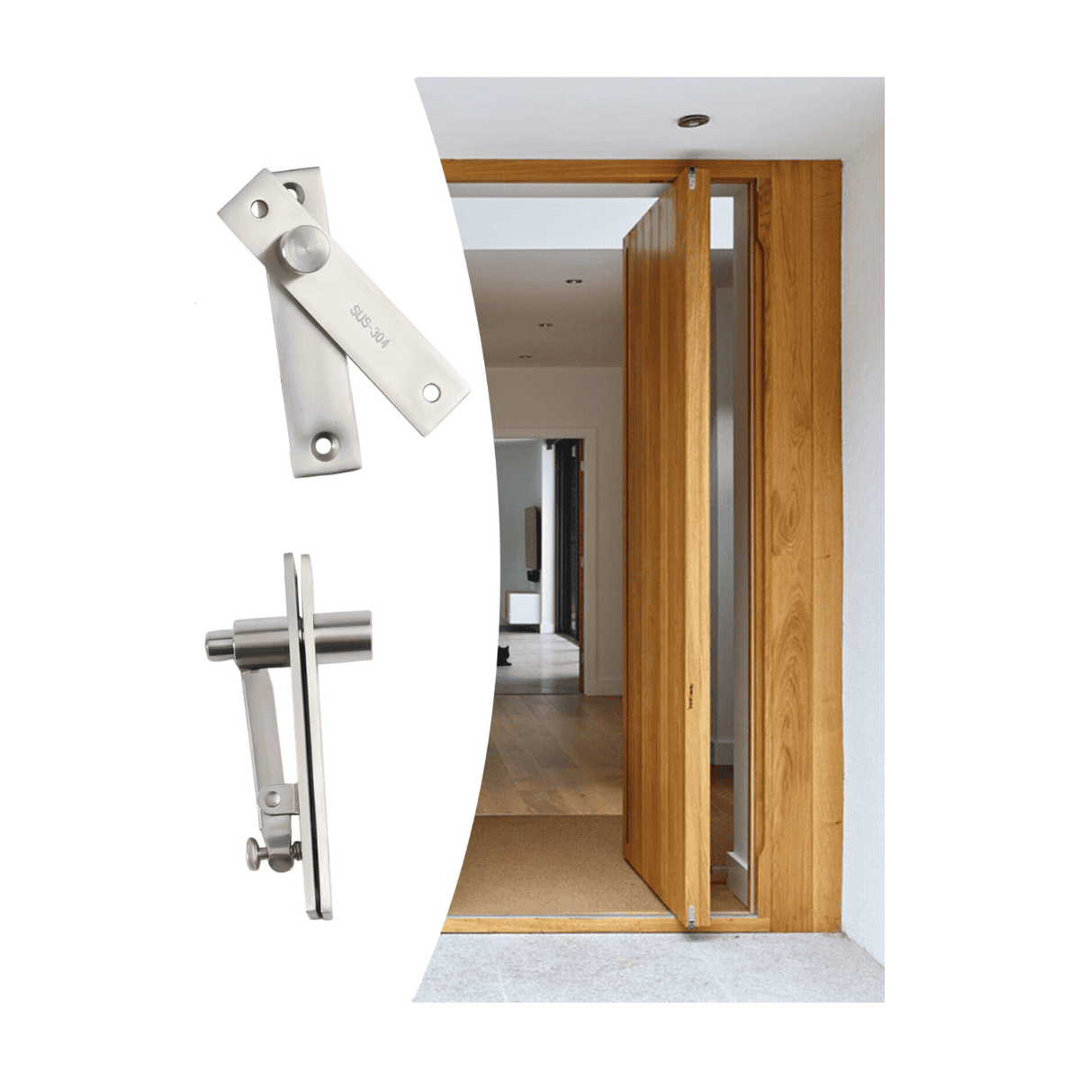 Bisagra pivot 360º acero reforzado