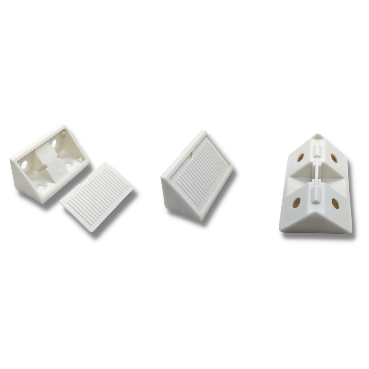Escuadra Plástica Blanca Pack 10 Unidades - Armado De Muebles