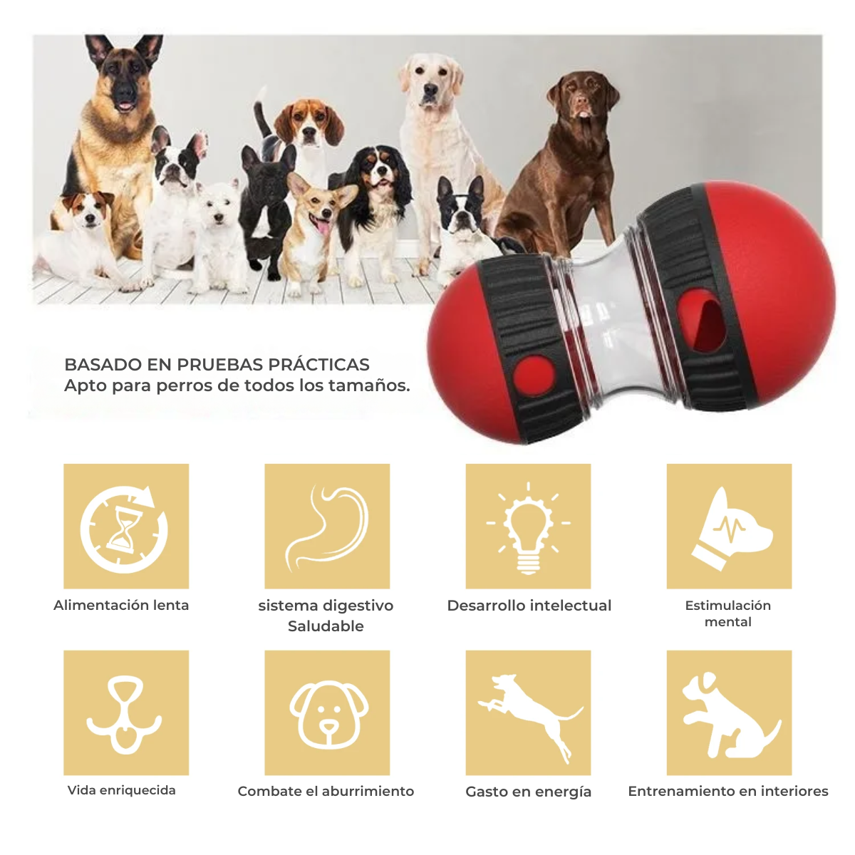 Juguete Interactivo Dispensador De Comida Para Perros