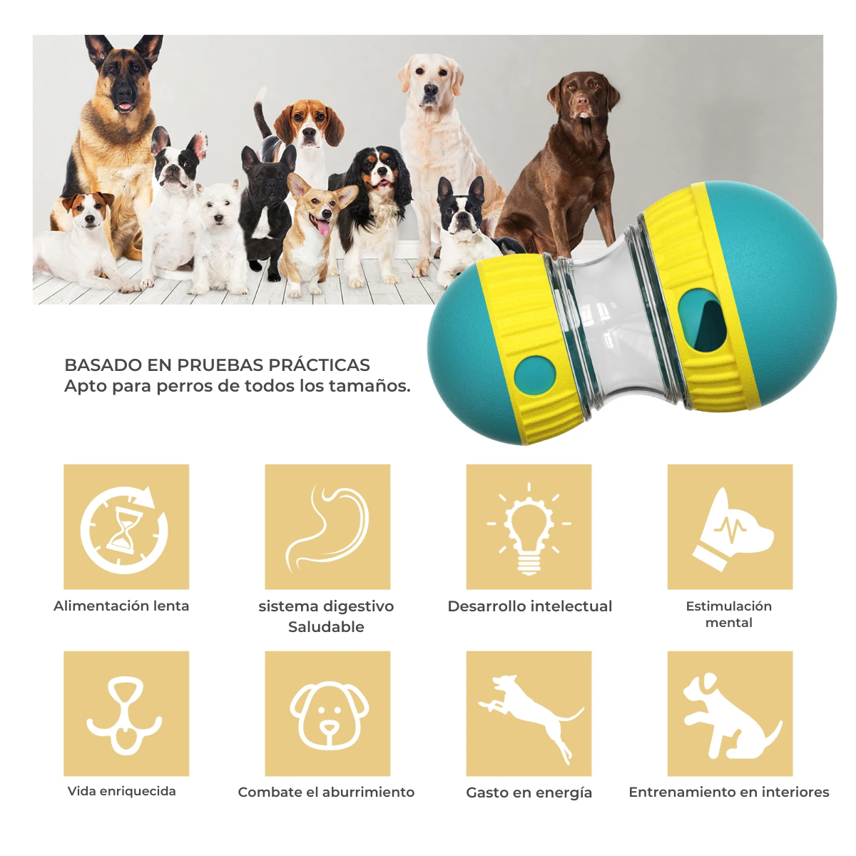 Juguete Interactivo Dispensador De Comida Para Perros