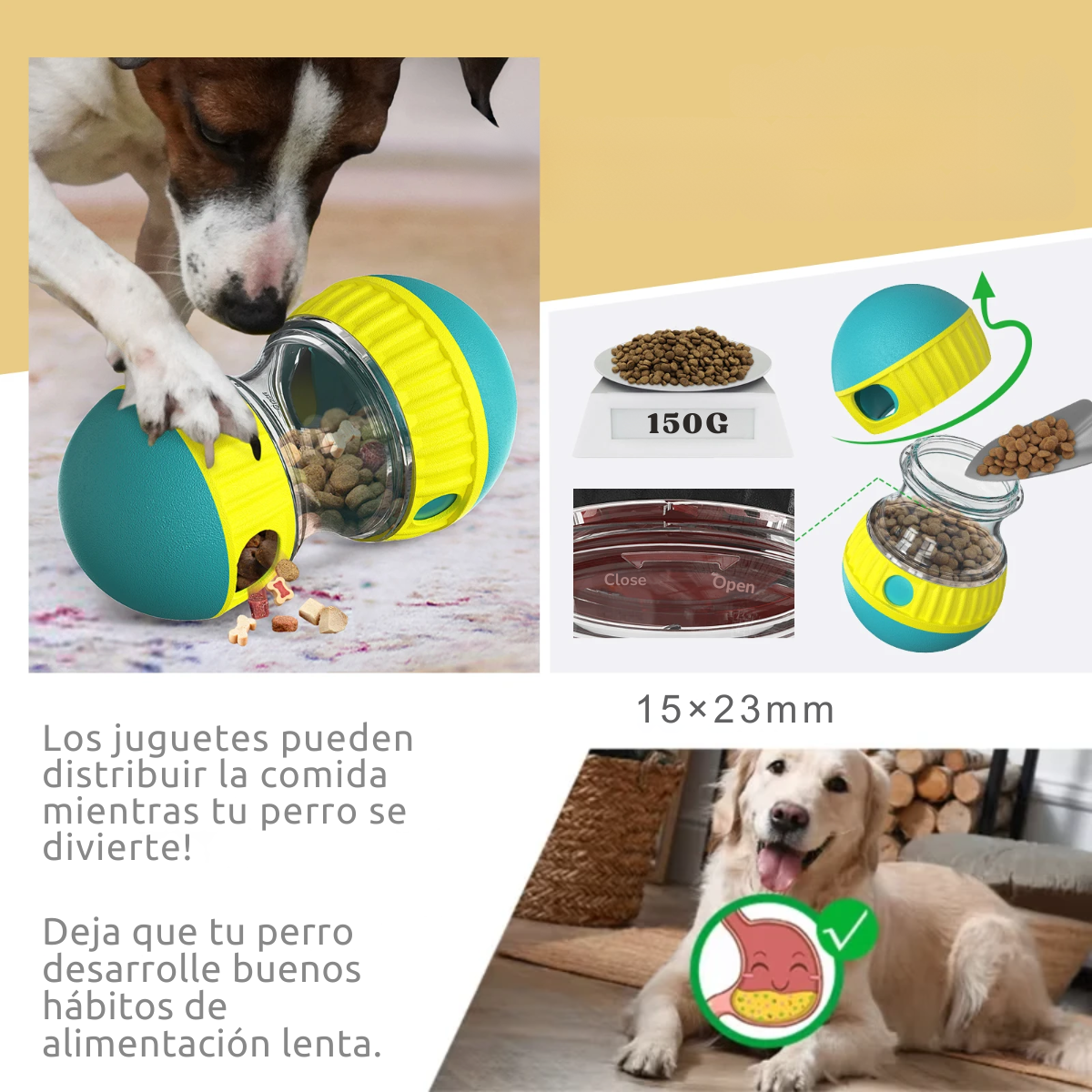 Juguete Interactivo Dispensador De Comida Para Perros