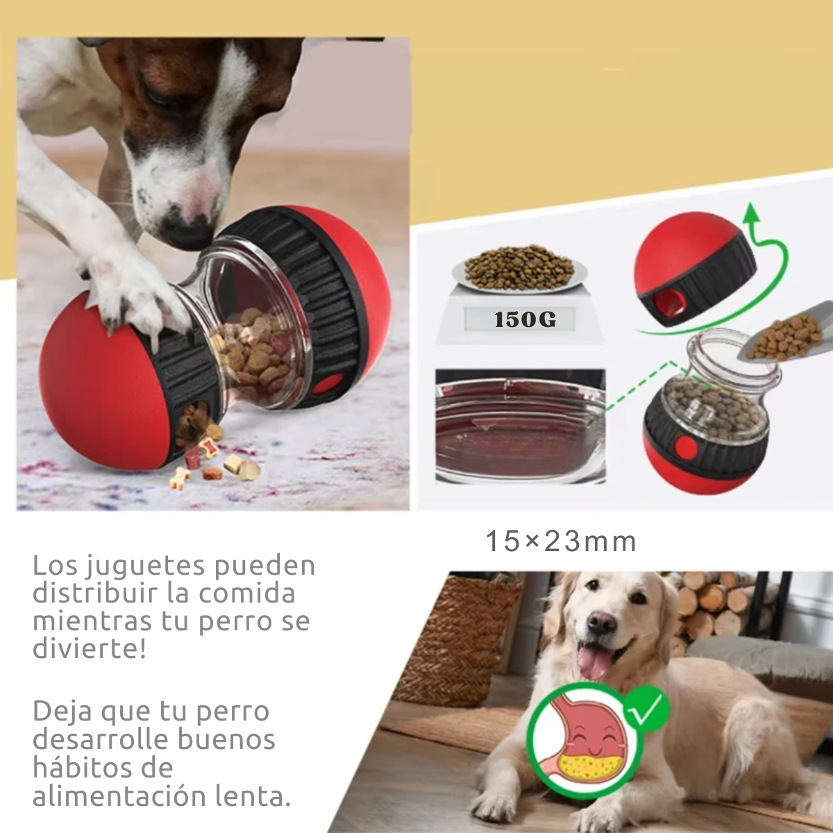 Juguete Interactivo Dispensador De Comida Para Perros