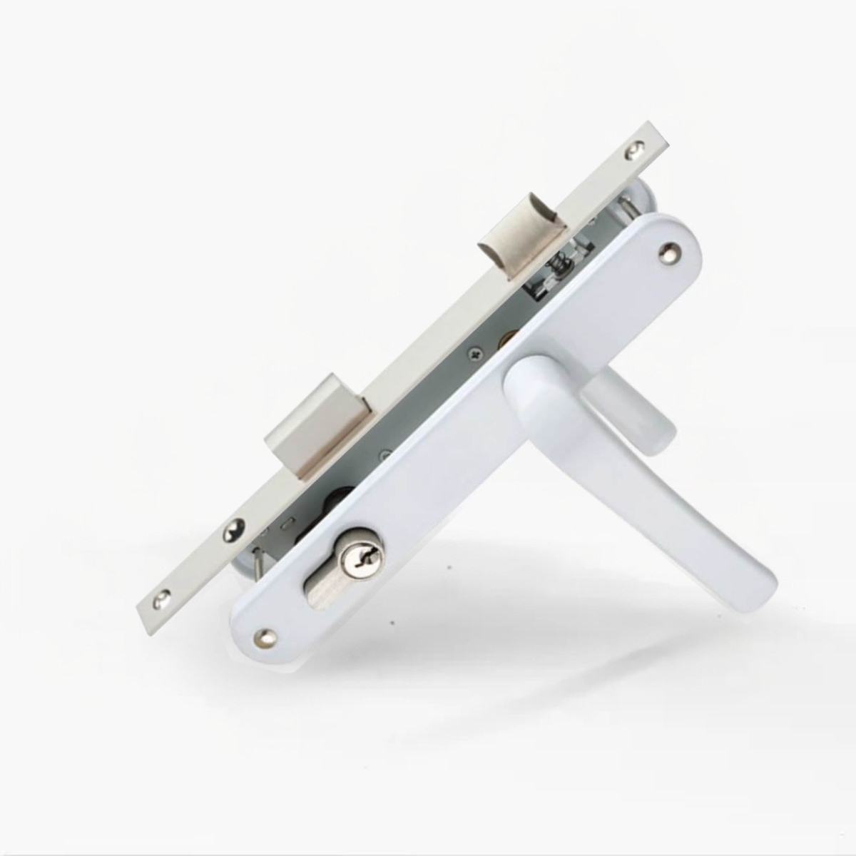 Set De Cerradura Angosta Y Cilíndro Para Puertas De Aluminio, hierro o madera