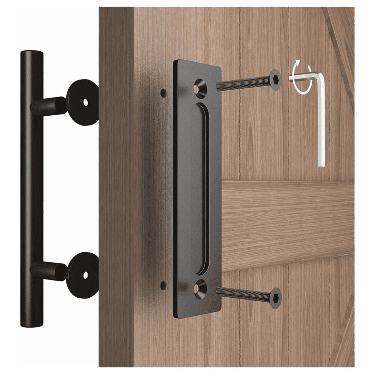 Kit Riel Granero Negro 3 M - Más Manija Granero 30cm Premium