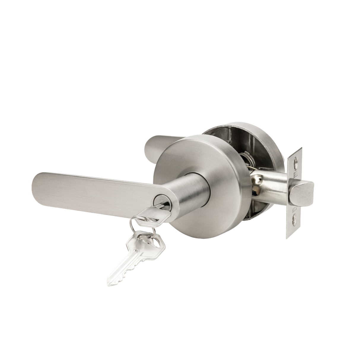 Manija línea bella para puerta con llave y tranca interior