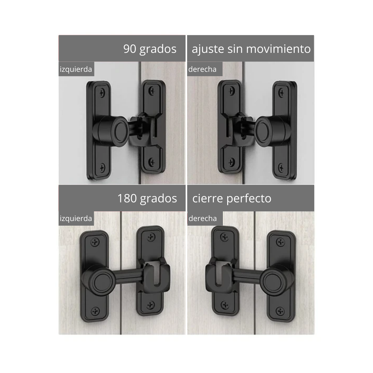 Pasador Estilo Granero Reversible Para Puertas Corredizas