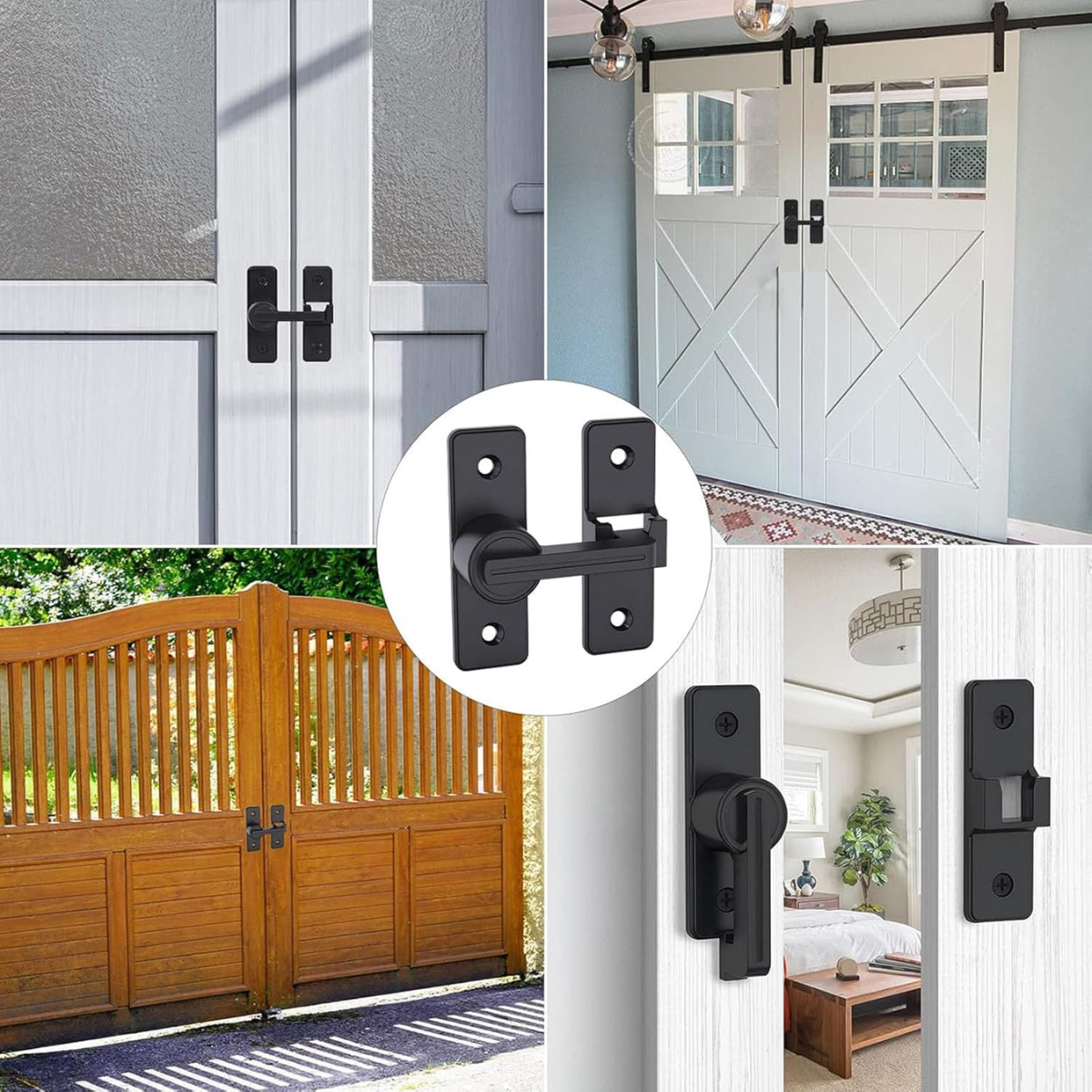 Pasador Reversible Estilo Granero Para Puertas Corredizas