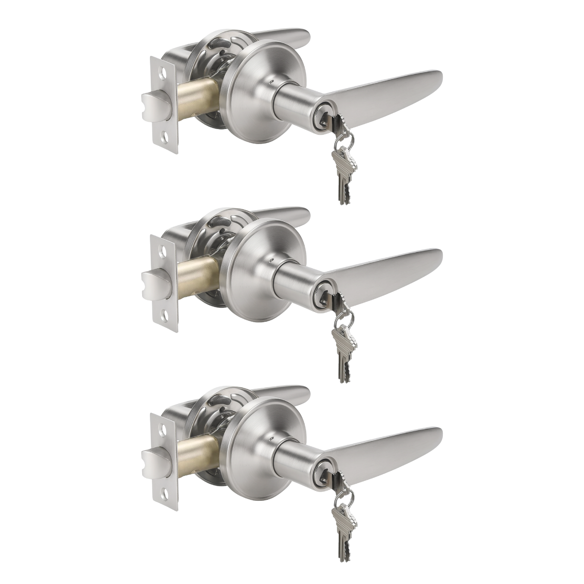 Set 3 Manijas línea Premium Interior Exterior Con Llave