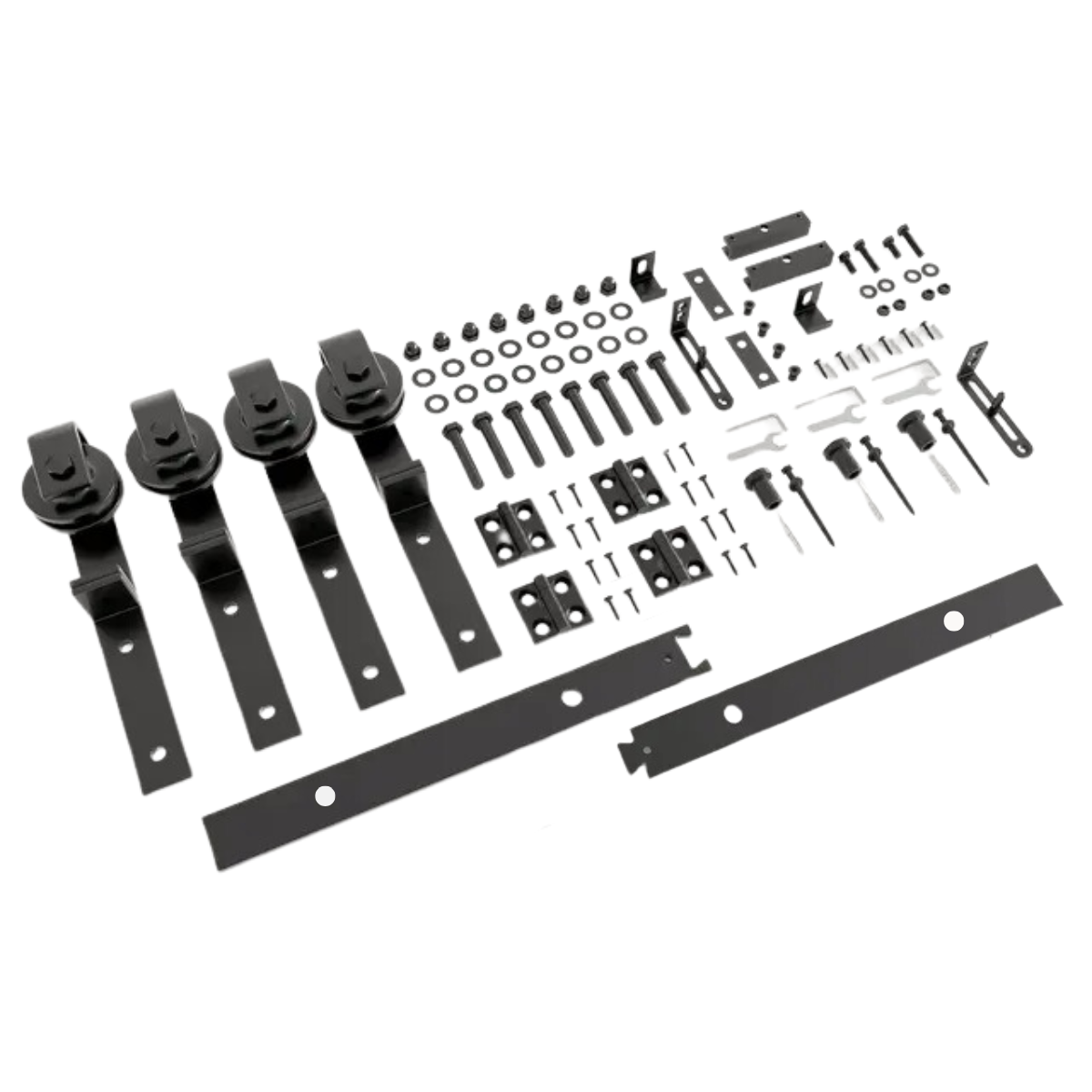 Kit Completo de riel para 2 Puertas plegables estilo Granero
