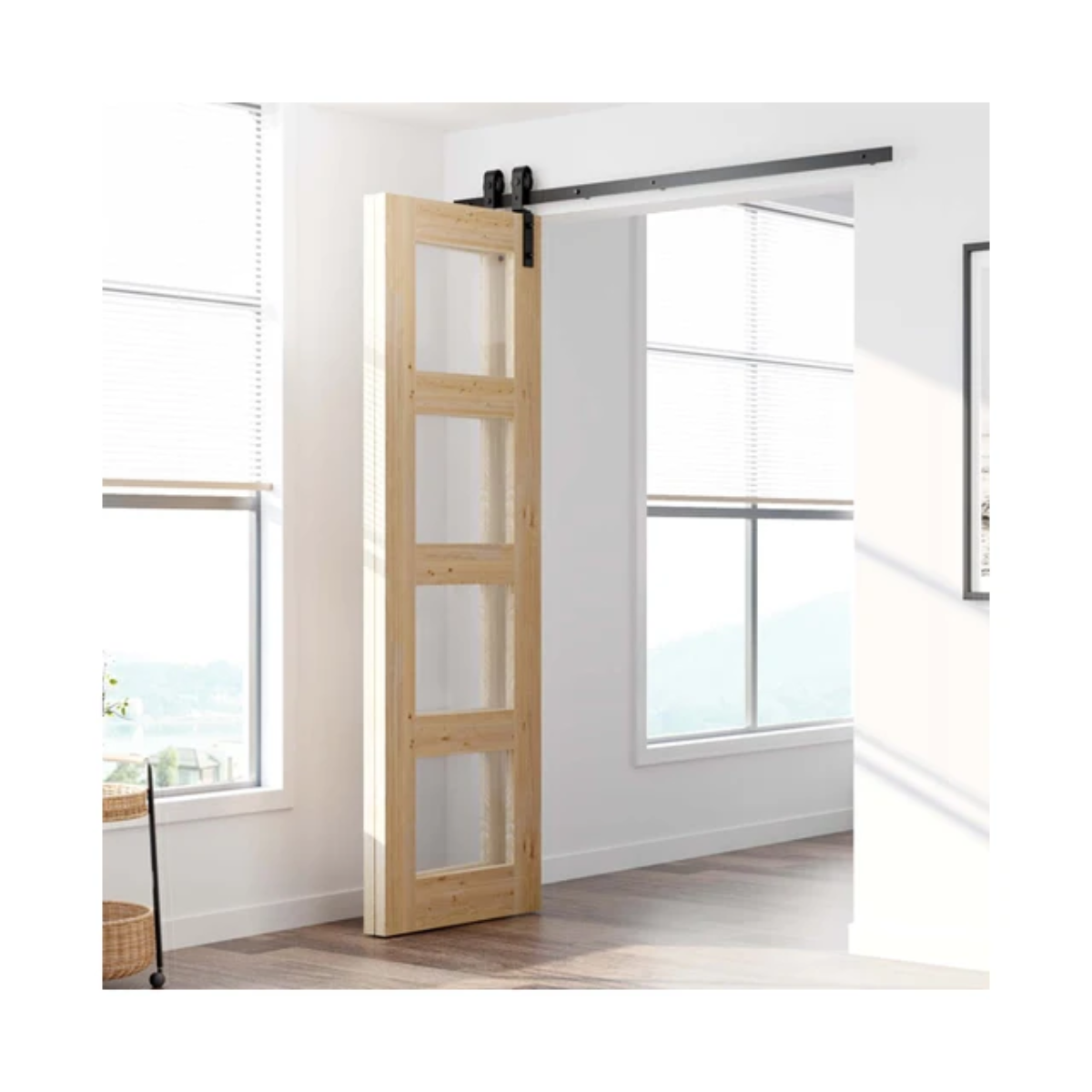 Kit Completo de riel para Puerta plegable estilo Granero