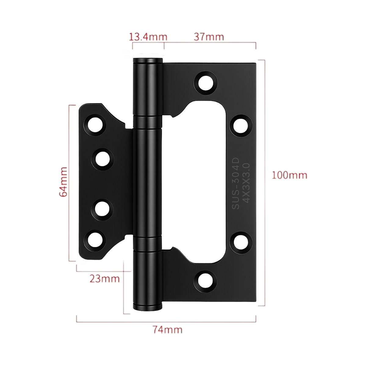 Bisagra Flap Acero 304 Reforzado 4 X 3 X 3