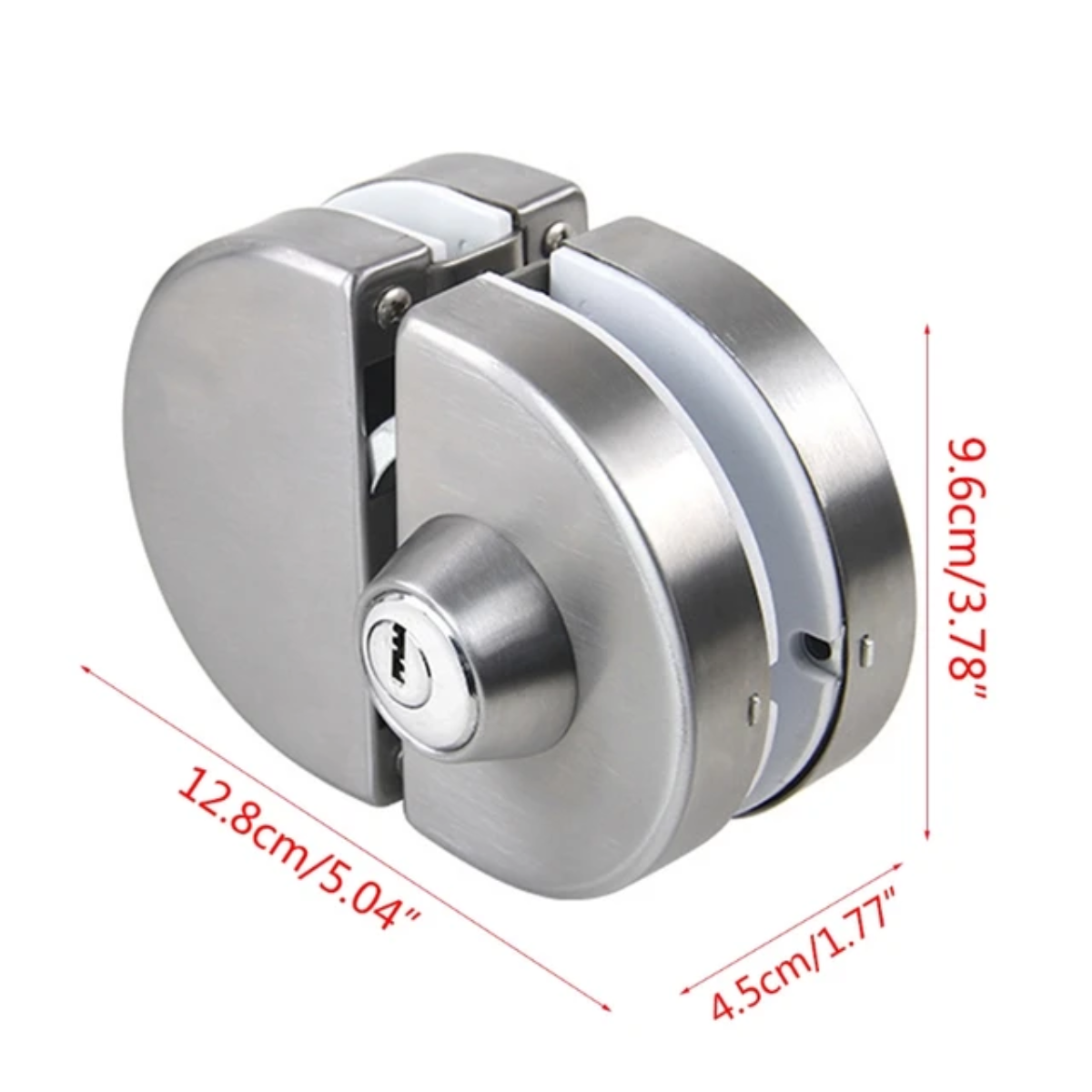 Cerradura Blindex Para Puerta De Vidrio Con Llave Y Perilla