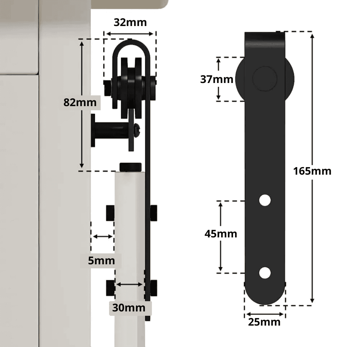 kit Mini Riel Granero Para Muebles