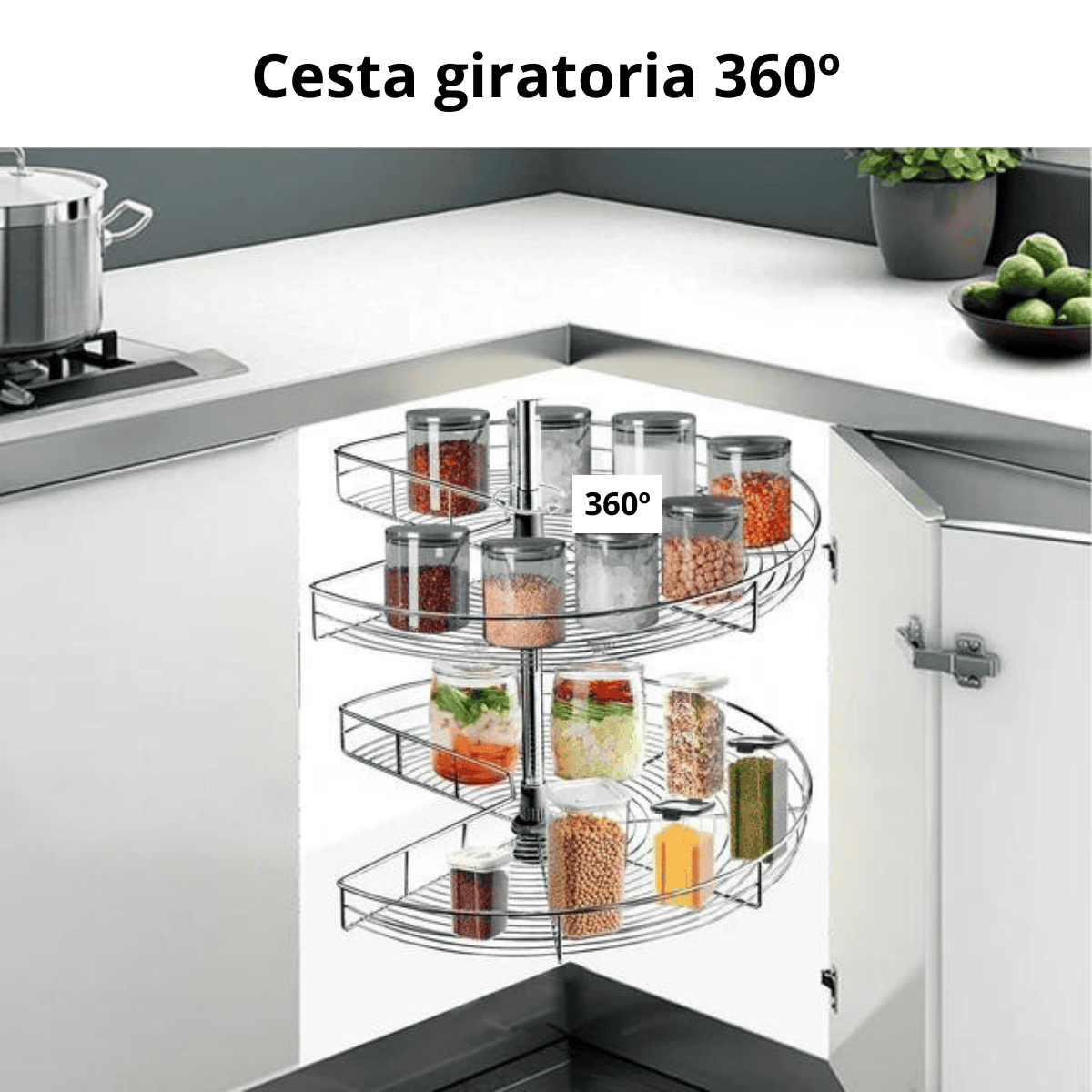 Cesto giratorio para cocina 360º