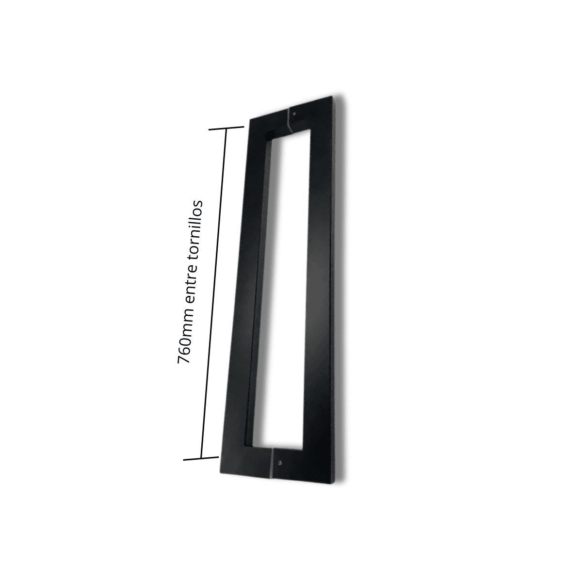 Manijón Doble Acero Inox Cuadrado Para Vidrio O Madera 80cm