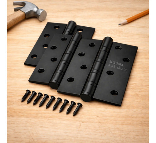 Pack X3 Bisagras 4x3x3mm Acero Inoxidable Rulemán Reforzada