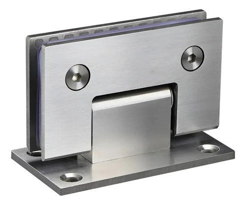 Bisagra 90° Mampara Vidrio 6-12mm Acero Satinado