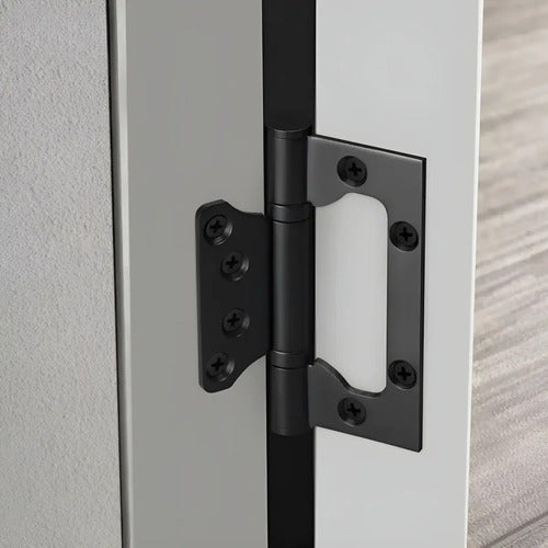 Bisagra Mariposa Flap Doble Rulemán Reforzada 3mm Negro