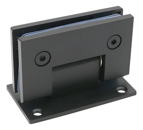Bisagra 90° Mampara Vidrio 6-12mm Acero Negro