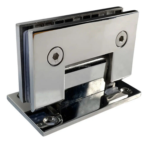 Bisagra 90° Mampara Vidrio 6-12mm Acero Cromado