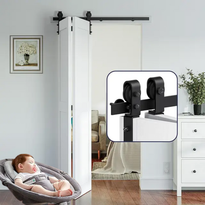 Kit Completo de riel para Puerta plegable estilo Granero