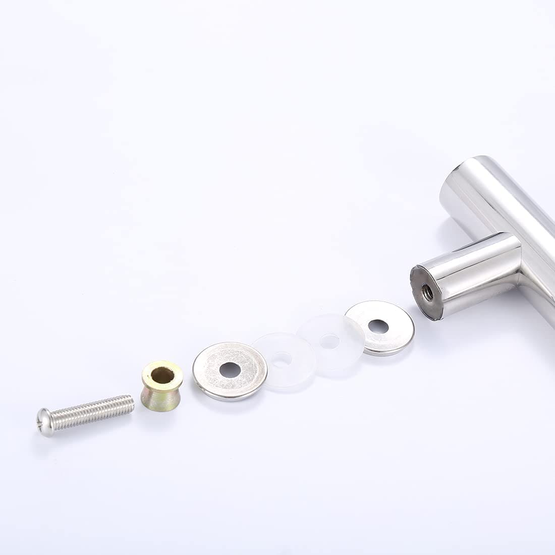 Manijón Doble Acero Inox cilíndrico Para Vidrio O Madera 80cm