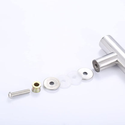 Manijón Doble Acero Inox cilíndrico Para Vidrio O Madera 80cm