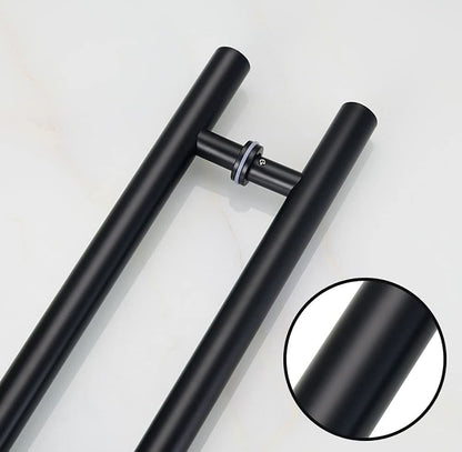 Manijón Doble Acero Inox cilíndrico Para Vidrio O Madera 80cm