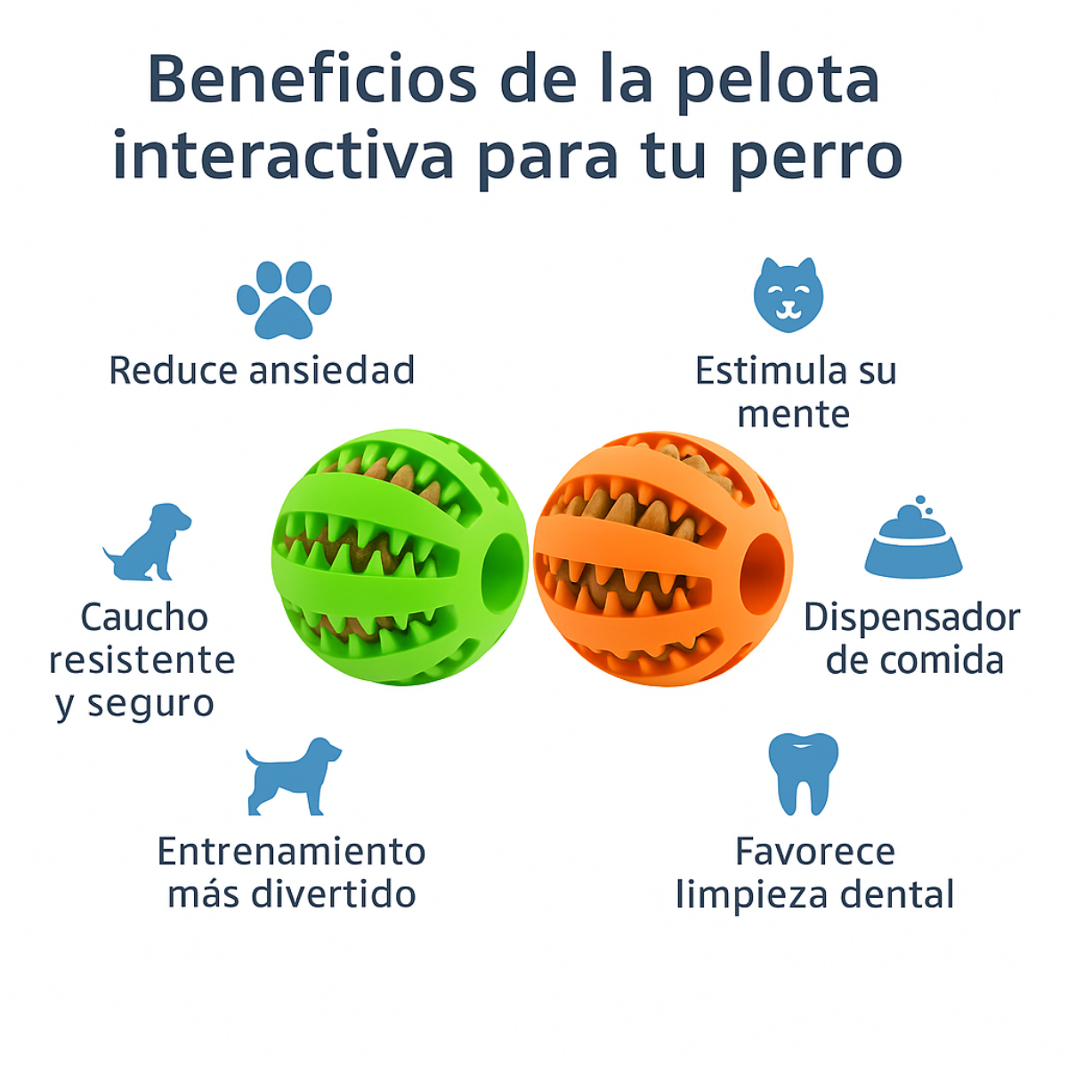 Pelota Mordedora Para Perros Con Dispensador De Comida