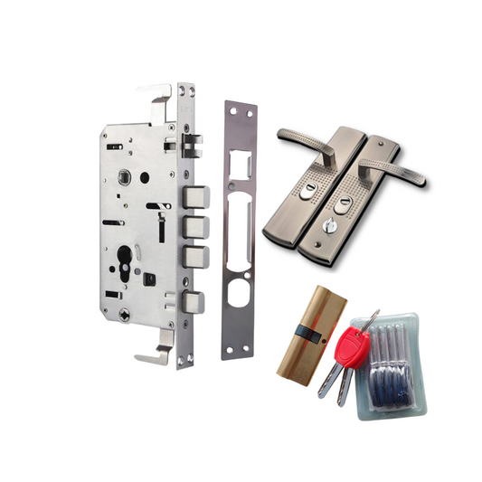 Cerradura Multianclaje 24mm Para Puertas De Chapa semiblindadas cilindro 90mm
