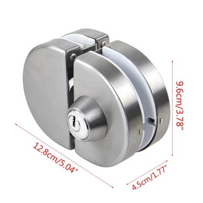 Cerradura Blindex Para Puerta De Vidrio Con Llave Y Perilla