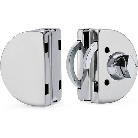 Cerradura Blindex Para Puerta De Vidrio Con Llave Y Perilla