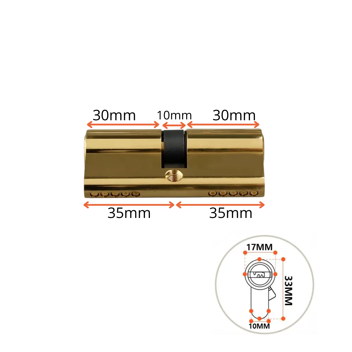 Cilindro Original 70mm Para Puerta De Chapa Semi Blindadas