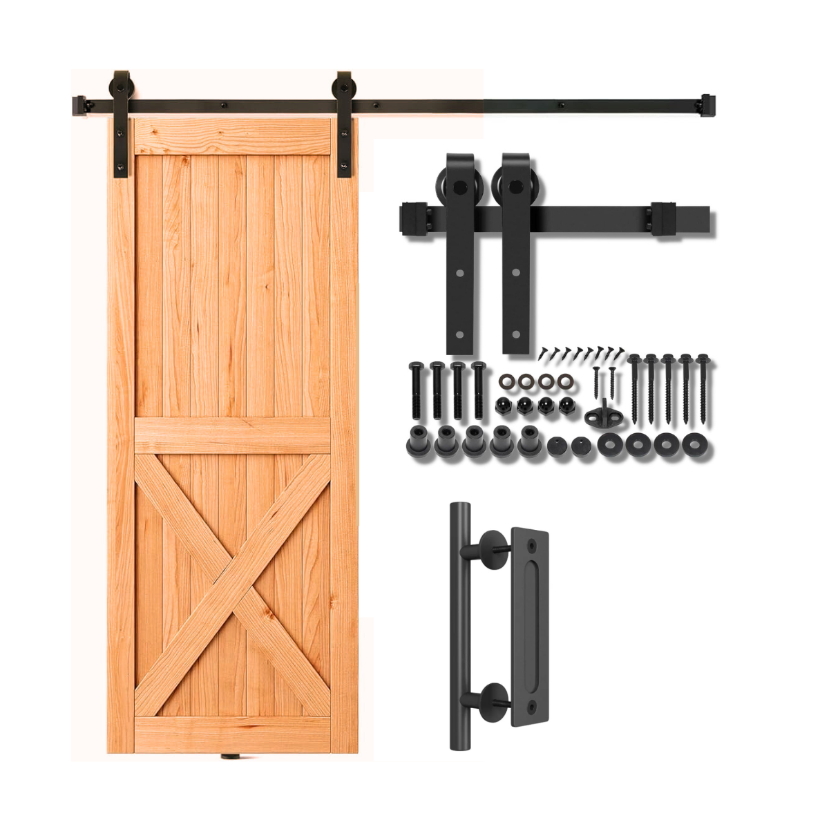Kit Riel Granero Negro 2 M - Màs Manija Granero 30cm Premium