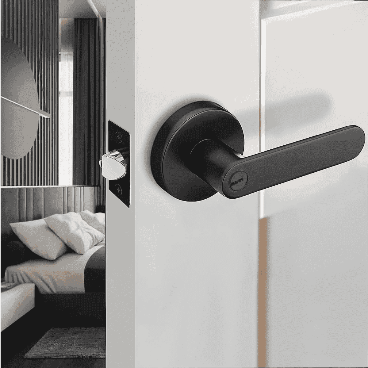 Manija línea bella para puerta con llave y tranca interior
