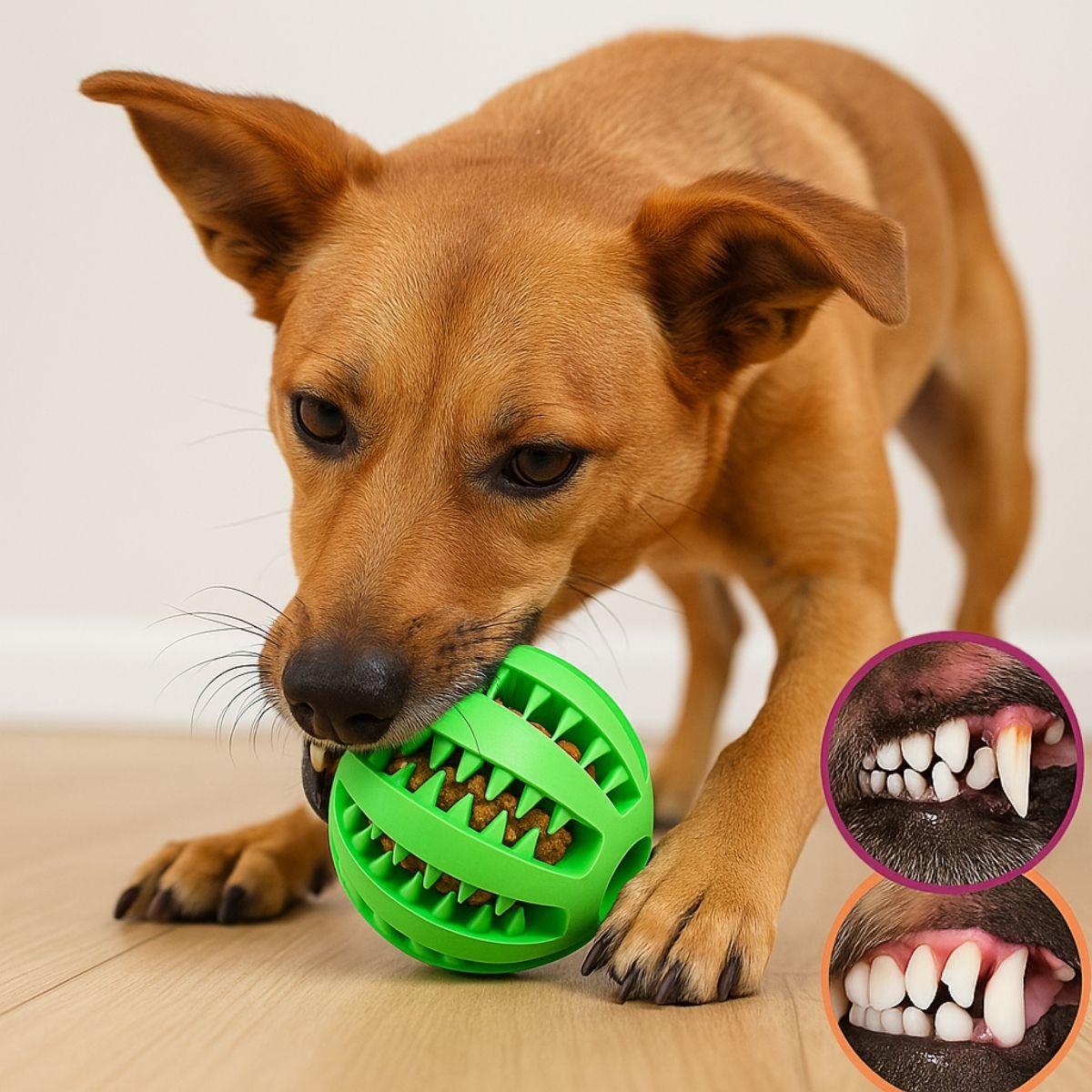 Pelota Mordedora Para Perros Con Dispensador De Comida