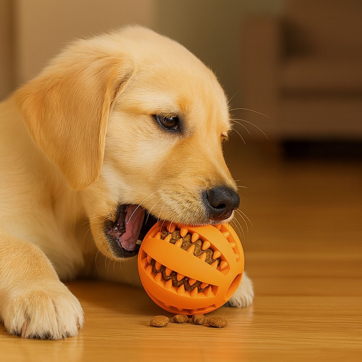 Pelota Mordedora Para Perros Con Dispensador De Comida